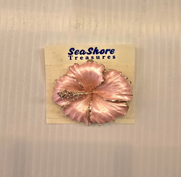 Highly Detailed Vintage Hawaiian Hibiscus Brooch