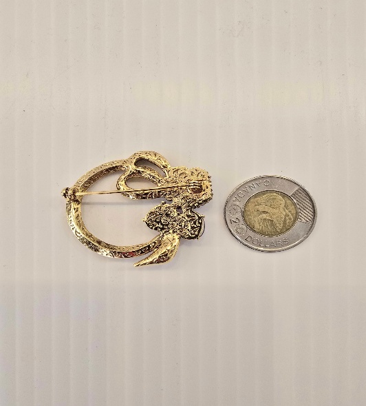 Vintage Victorian Glass Buckle Brooch