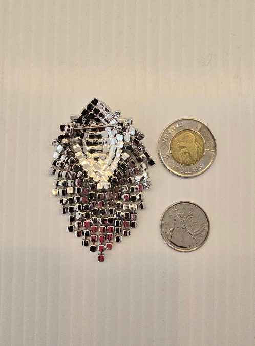 Antique Silver Tone pin Brooch