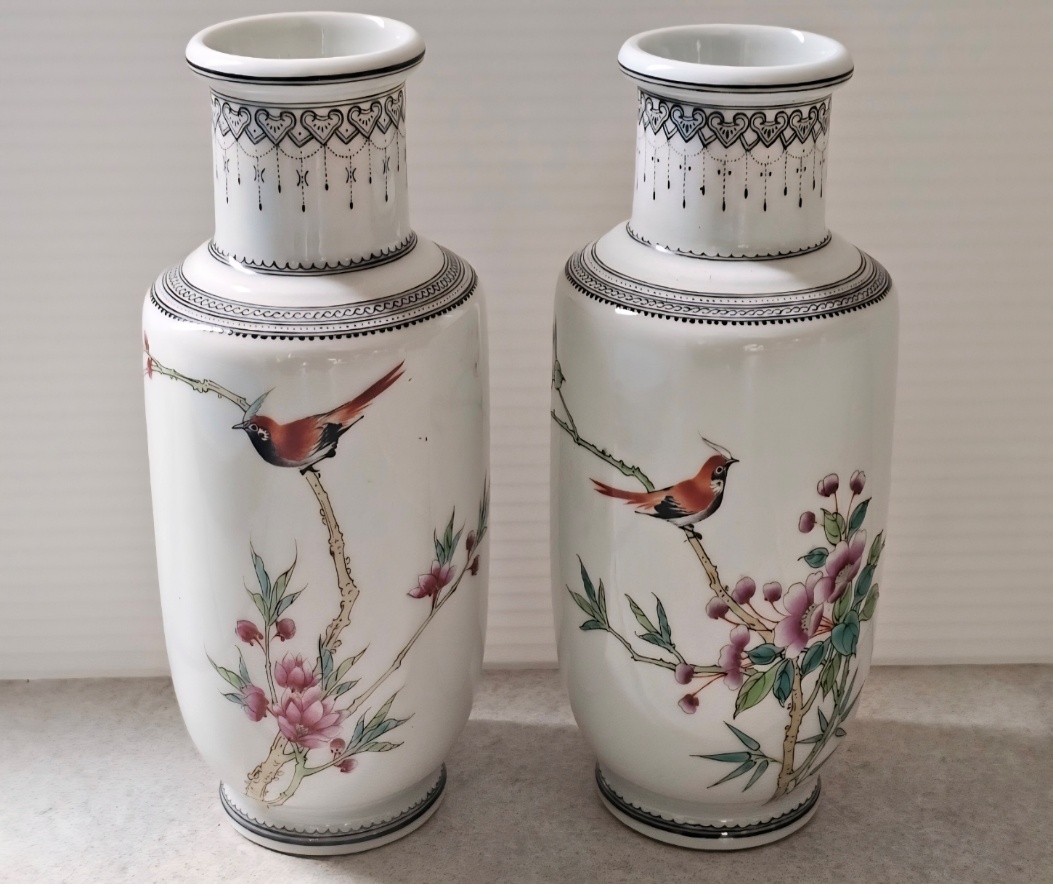 Antique Chinese pictured Porcelain Vases