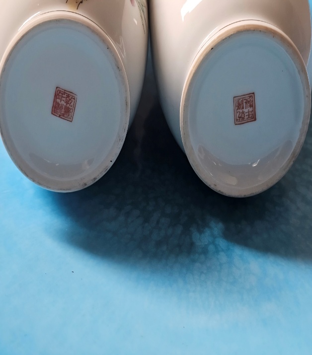 Antique Chinese pictured Porcelain Vases