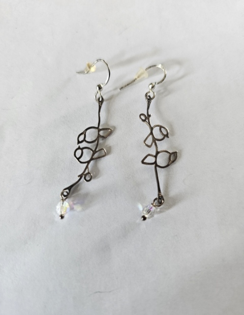 Dangle Earrings with Bird Design