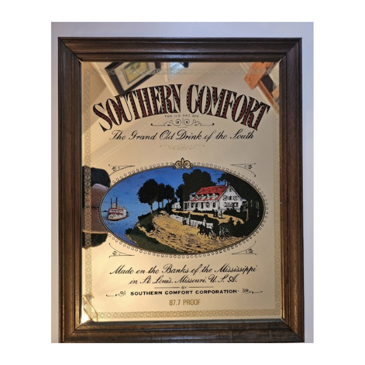 Southern Comfort Mirror 20" x 16" Framed
